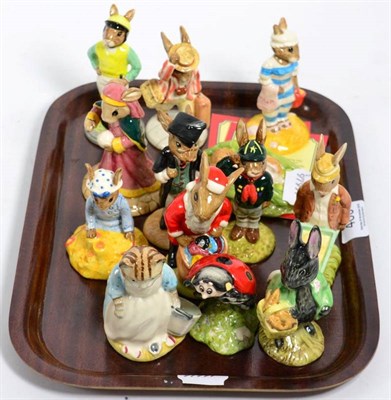 Lot 460 - A set of nine Royal Doulton Bunnykins figures and four Royal Albert Beatrix Potter figures