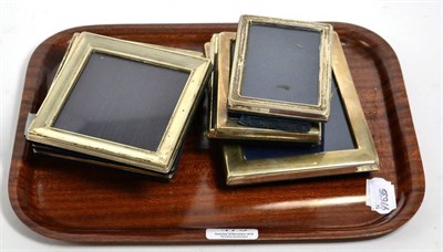 Lot 473 - A set of four silver photograph frames and four other photograph frames of various sizes