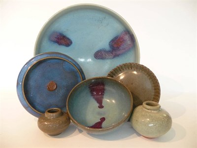 Lot 236 - A Jun Circular Dish, possibly Yuan, with blue/green glaze and fluted rim, 12.5cm diameter; A...