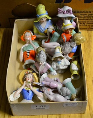 Lot 1102 - Assorted china half dolls in various sizes (15)