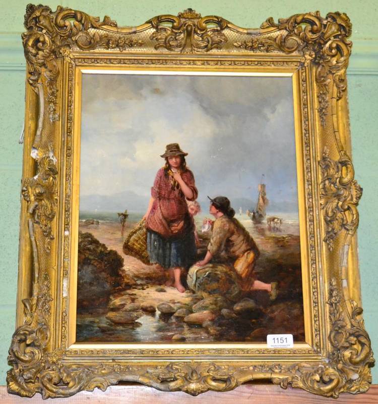 Lot 1151 - (?) Sherbourne, Returning with the creels, signed and dated