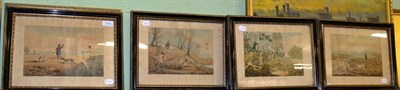 Lot 1160 - After Henry Thomas Alken, partridge shooting, engraving; together with three further engravings...