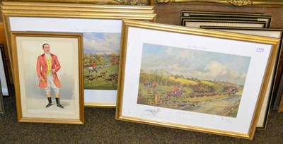 Lot 1174 - A set of four John King Belvoir hunt, limited edition prints, signed and numbered from the...