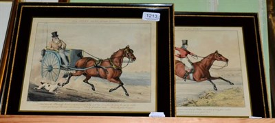 Lot 1213 - After H Alken, a set of four hunting prints from the Seven Ages of the Horse series