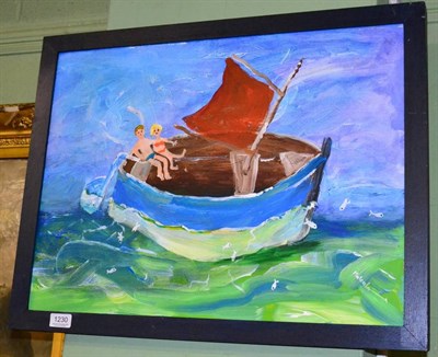 Lot 1230 - Malcolm Scott (Contemp) ''Sailing round the bay'', signed, oil on board