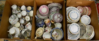 Lot 1314 - Assorted tea, dinnerwares and ceramics including lustre wares, Minton, etc (three boxes)