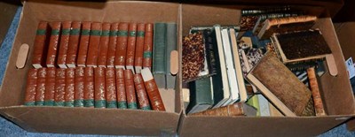 Lot 1345 - Two boxes of books including History of Civilisation and other leather bound examples