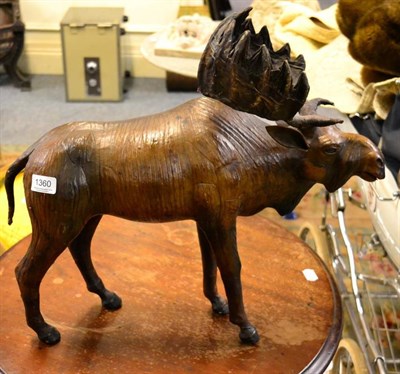 Lot 1360 - A leather model of a moose