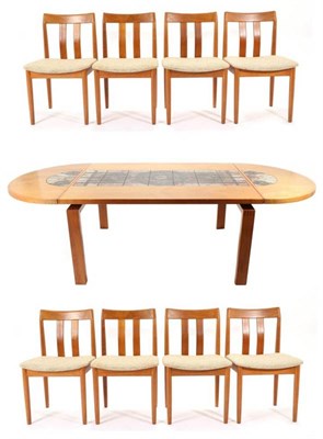 Lot 1394 - Vamdrup Stolefabrik: An 1970s Danish teak extending dining table, of rectangular form with...