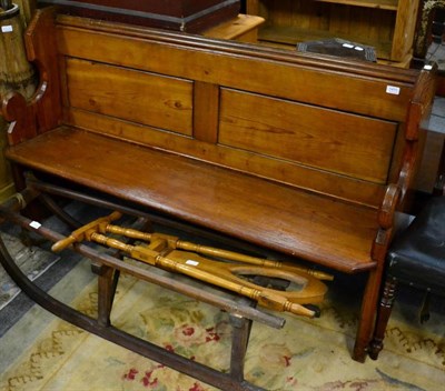 Lot 1411 - Small Victorian pitch pine pew