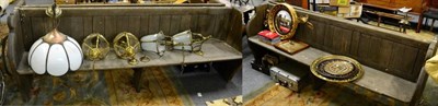 Lot 1418 - Two late Victorian church pews