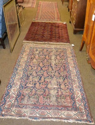 Lot 1435 - Tekke rug, North Afghanistan, the raspberry field of guls enclosed by hooked motif borders,...