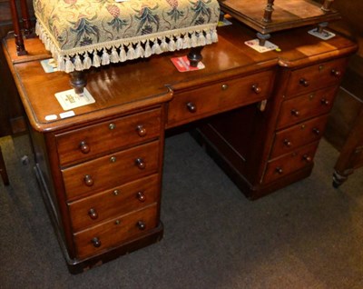 Lot 1498 - Victorian mahogany converted breakfront desk or dressing table