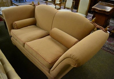 Lot 1553 - A Knoll style drop end sofa