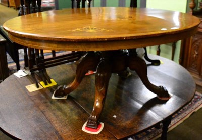 Lot 1589 - Victorian walnut flip-top coffee table (adapted from a breakfast table)