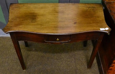 Lot 1615 - A 19th century mahogany side table, reduced in height