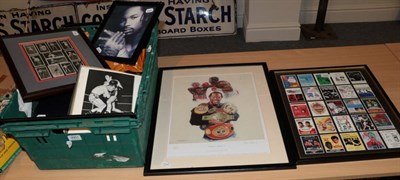 Lot 3001 - A Collection of Boxing Memorabilia, including a binder of Boxing Illustrated magazines, a binder of