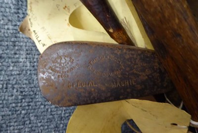 Lot 3009 - A Collection of Thirty Six Mainly Hickory Shafted Golf Clubs, including putters, irons and...