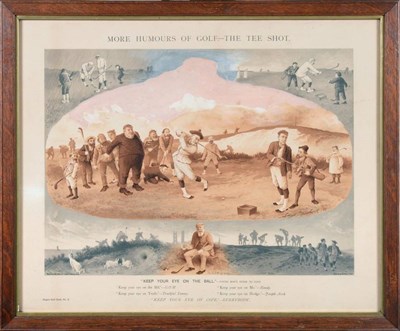 Lot 3012 - Cope's Golf Card No.2 - More Humours Of Golf - The Tee Shot, Golfing Print by Cope's Tobacco...