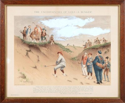 Lot 3013 - Cope's Golf Card No.3 - The Uncertainties Of Golf - A Bunker, Golfing Print by Cope's Tobacco Plant