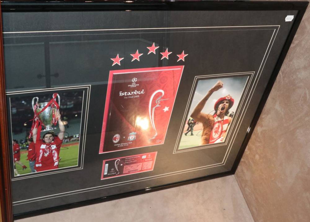 Lot 3018 - AC Milan V Liverpool Istanbul 2005 Champions League Final Two Signed Photographs signed by...