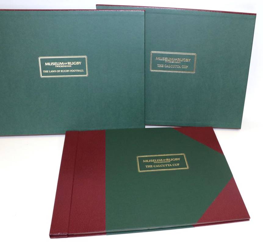Lot 3025 - Museum Of Rugby Twickenham Two Limited Edition Books, (i) The Laws of Rugby Football No.222/500...