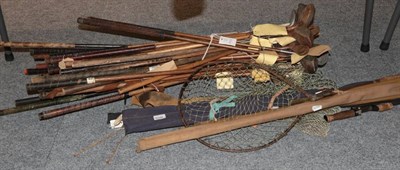 Lot 3034 - A Box of Fishing Tackle and Accessories, including a 4 3/8'' alloy salmon reel with raised...