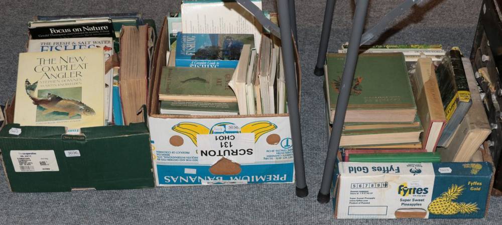Lot 3036 - A Collection of Fishing Related Books, in three boxes