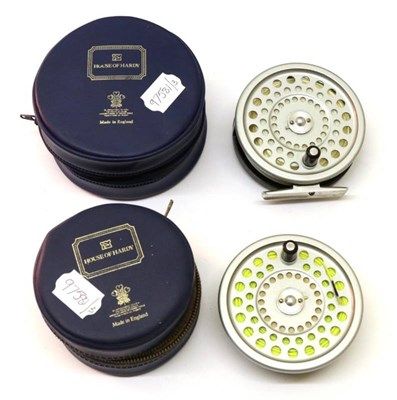 Lot 3051 - A Hardy Marquis Disc 7 Fly Reel, with spare spool, in zip cases