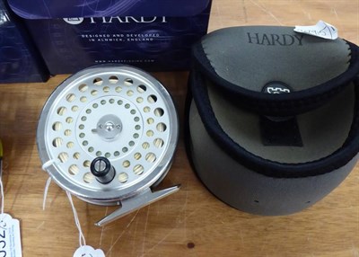 Lot 3052 - A Hardy Marquis Salmon No.1 Fly Reel, with spare spool, in soft cases and boxes