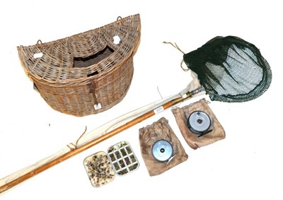 Lot 3070 - Fly Fishing Tackle, comprising a Hardy 3 1/2'' 'Hydra' fly reel, Hardy 'L.R.H Lightweight' fly...