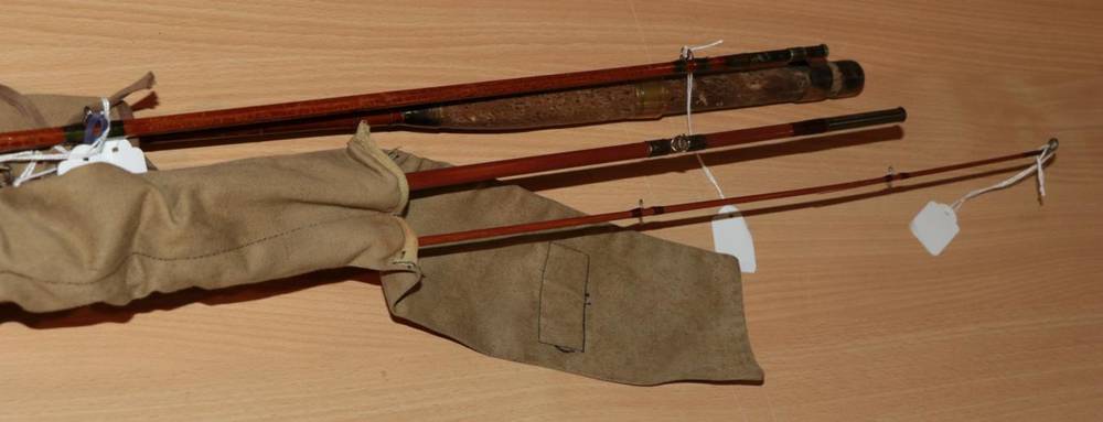 Lot 3075 - Four Split Cane Fly Rods, including Hardy 'Perfection' (a/f), Cummins 'Dunelm', Scottie...