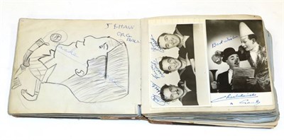 Lot 3100 - Autograph Book mostly 1930's/40's/50's including Fats Waller, George Formby, Arthur Askie,...