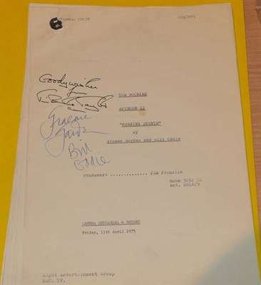 Lot 3101 - Autographed Goodies Script ''Cunning Stunts'' signed on front 'Goody Wishes Tim Brook-Taylor,...