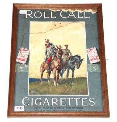 Lot 3145 - Roll Call Cigarette Advertising Card 'John Player & Sons, Nottingham' depicting WWI Cavalryman...