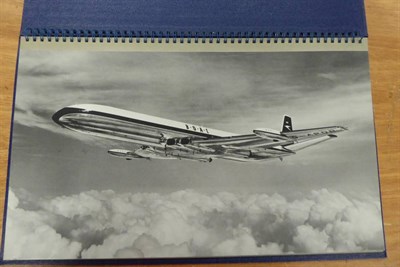 Lot 3160 - BOAC Memorabilia including Comet Flight London-Ottawa and New York-London maps; six postcards,...