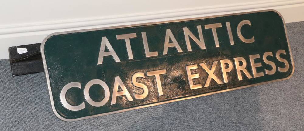 Lot 3164 - Atlantic Coast Express Locomotive Headboard second style (first version) where first 'A' of...