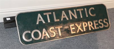 Lot 3164A - Atlantic Coast Express Locomotive Headboard second style (first version) where first 'A' of...