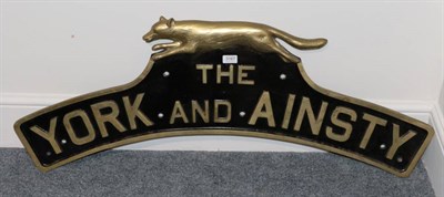 Lot 3167 - Reproduction Nameplate The York And Ainsty Hunt
