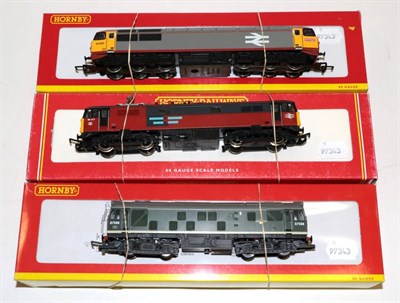 Lot 3202 - Hornby (China) OO Gauge Diesel Locomotives R2476A Class 56 BR 56090 and BR D7596 (lacks identifying