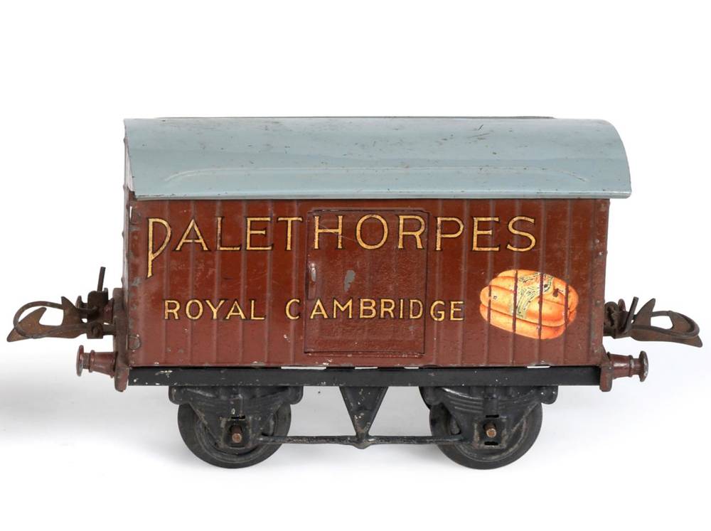 Lot 3220 - Hornby O Gauge Private Owners Van Palethorpes Royal Cambridge (G)