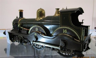 Lot 3236 - Fine Scale 4-4-0 Great Western Locomotive Brunel 16 2-rail electric (E, lacks one nameplate,...