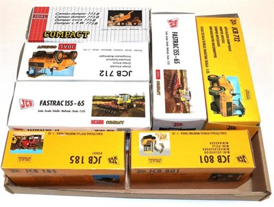 Lot 3287 - Joal Plant Diecast including JCB 712 Articulated dump truck, JCB 801 Mini excavator, JCB 185...