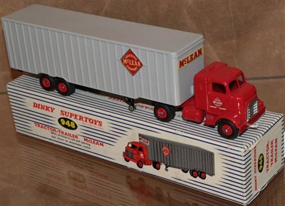 Lot 3310 - Dinky 948 Tractor-Trailer McLean red hubs (E box E-G)