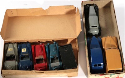 Lot 3314 - Dinky Various 1950's Cars, 36c Humber, 39b Oldsmobile, Plymouth Woody Wagon, 2xFrazer-Nash,...