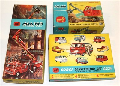 Lot 3324 - Corgi Gift Set 24 Commer Constructor Set (E-G, with bench, box E-G) 1128 Priestman Luffing...