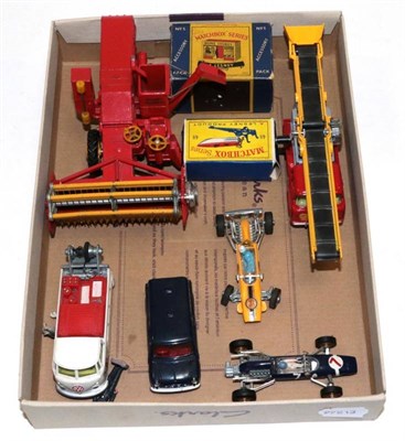 Lot 3330 - Corgi Unboxed Vehicles Combine Harvester, VW Breakdown truck, Police Mini with figure and dog,...