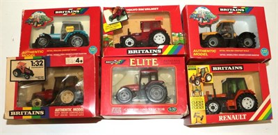 Lot 3360 - Britains Agricultural Vehicles 9505 Valmet DRW tractor, 9440 JCB Fastrac 1135, 9494 Landini...