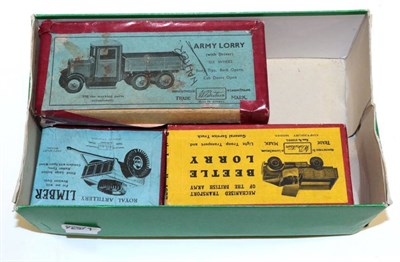 Lot 3367 - Britains Army Lorry with driver, tipping back, dark green (G-F box F, taped around lid) 1877 Beetle