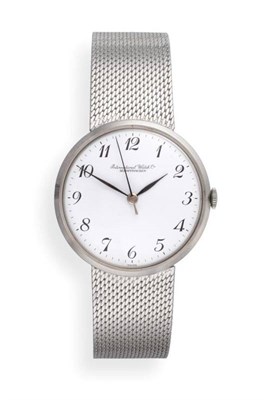 Lot 2228 - A Stainless Steel Centre Seconds Wristwatch, signed International Watch Co, Schaffhausen, circa...